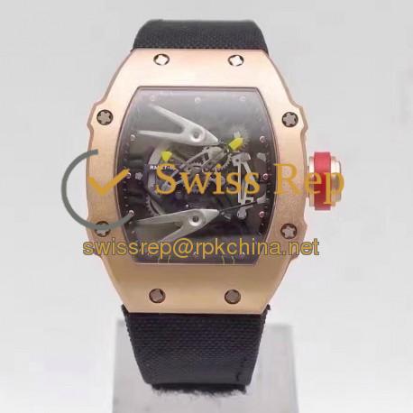 Replica Richard Mille RM27-02 Rose Gold Black & Skeleton Dial M9015