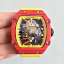 Replica Richard Mille RM27-02 KV Red Forged Carbon Yellow & Skeleton Dial M9015