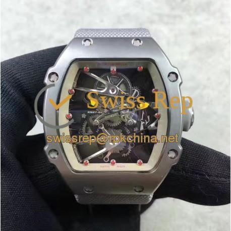 Replica Richard Mille RM27-02 Stainless Steel Grey & Skeleton Dial M9015