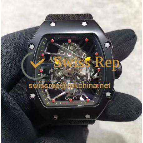 Replica Richard Mille RM27-02 PVD Black & Skeleton Dial M9015