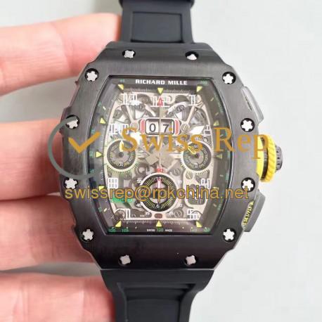 Replica Richard Mille RM011-03 KV V2 PVD Black Skeleton Dial Swiss 7750