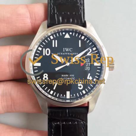 Replica IWC Pilot Mark XVII IW326504 MK Stainless Steel Black Dial Swiss 2892