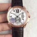 Replica Cartier Calibre de Cartier W7100039 42MM JF Rose Gold White Dial Swiss Calibre 1904-PS MC