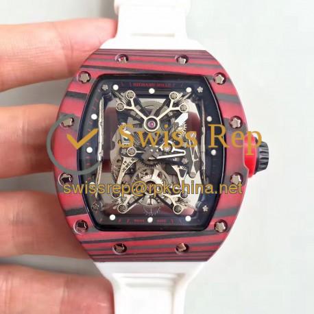 Replica Richard Mille RM50-27-01 NTPT KV Red Forged Carbon Black & Skeleton Dial M9015