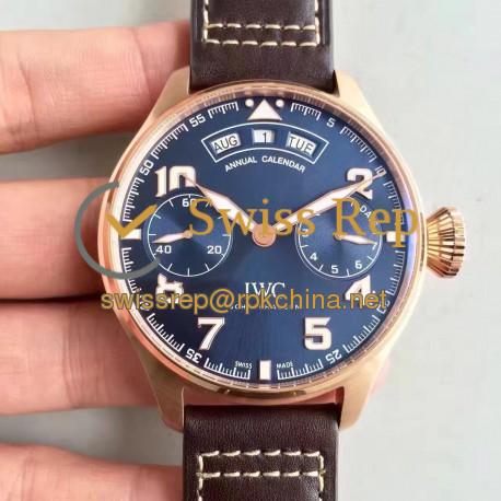 Replica Iwc Big Pilot Annual Calendar Le Petit Prince IW502701 YL Rose Gold Blue Dial Swiss 52850