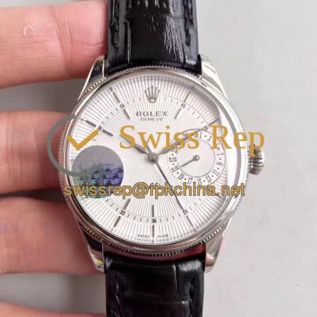 Replica Rolex Cellini Date 50519 VF Stainless Steel White Dial Swiss 3165