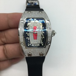 RM07 Ladies KLF SS & Diamonds Red & Diamonds Dial M6T51