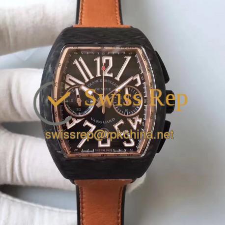 Replica Franck Muller Vanguard Carbon FM V 45 CC DT CB NR Forged Carbon Black Dial Swiss 7750