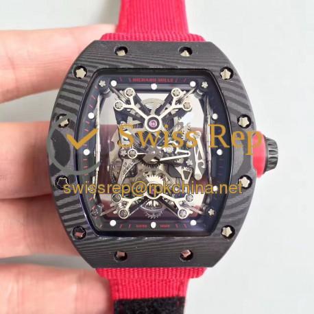 Replica Richard Mille RM50-27-01 NTPT KV Black Forged Carbon Black & Skeleton Dial M9015