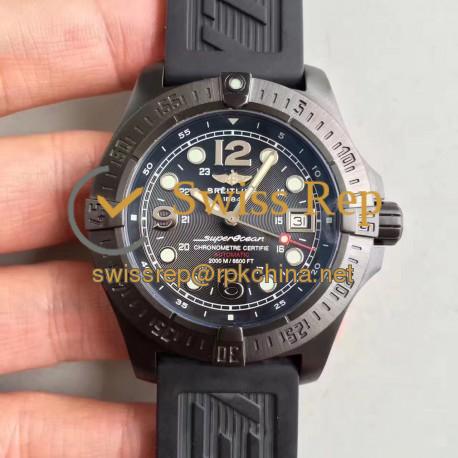 Replica Breitling Superocean Steelfish A17390 N PVD Black Dial Swiss 2836-2