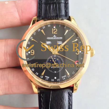 Replica Jaeger-LeCoultre Master Calendar 1552520 BF Yellow Gold Black Dial Swiss Caliber 866/1