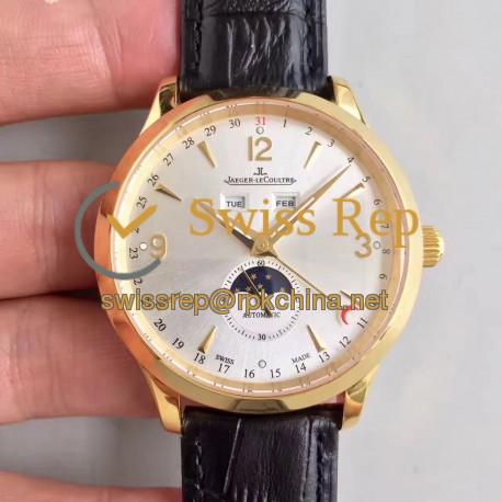 Replica Jaeger-LeCoultre Master Calendar 1552520 BF Yellow Gold Silver Dial Swiss Caliber 866/1