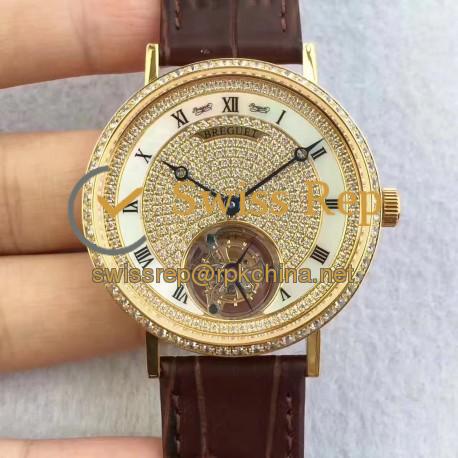 Replica Breguet Grand Complication Tourbillon JL Yellow Gold & Diamonds Diamond Dial Swiss Caliber 558