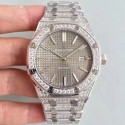 Replica Audemars Piguet Royal Oak 15400 N Stainless Steel & Diamond Grey Dial Swiss 3120