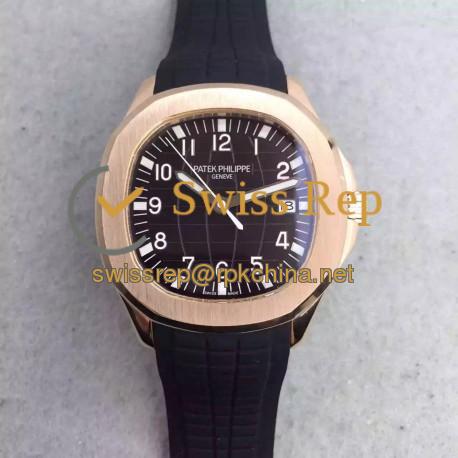 Replica Patek Philippe Aquanaut Jumbo 5167R-001 MK Rose Gold Brown Dial Swiss 324SC