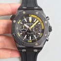 Replica Audemars Piguet Royal Oak Offshore Diver Chronograph 26703 JH Black Ceramic Black Dial Swiss 3124