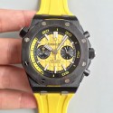 Replica Audemars Piguet Royal Oak Offshore Diver Chronograph 26703 JH Ceramic Yellow Dial Swiss 3124