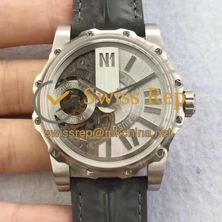 Replica Antoine Preziuso Monumental Tourbillon CY Stainless Steel Silver Skeleton Dial Swiss Caliber APG1928