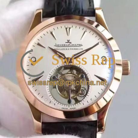 Replica Jaeger-LeCoultre Master Grande Tradition Tourbillon BM Rose Gold White Dial Swiss Tourbillon