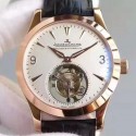 Replica Jaeger-LeCoultre Master Grande Tradition Tourbillon BM Rose Gold White Dial Swiss Tourbillon