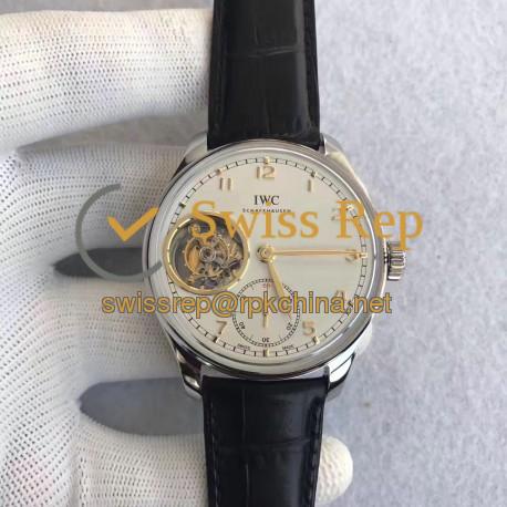 Replica IWC Portugieser Tourbillon IW546301 YL Stainless Steel White Dial Swiss Caliber 65192