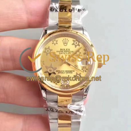 Replica Rolex Datejust 31 178243 31MM JF Stainless Steel & Yellow Gold Champagne Dial Swiss 2836-2