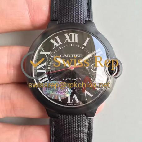 Replica Ballon Bleu De Cartier WSBB0015 42MM HBB V6 PVD Black Dial Swiss 2824-2