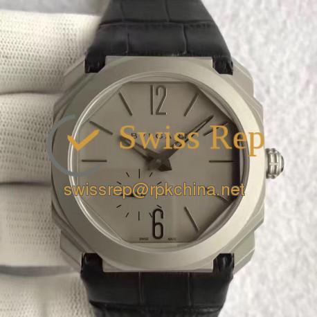 Replica Bvlgari Octo Finissimo 102711 JL Titanium Grey Dial Swiss 2824-2