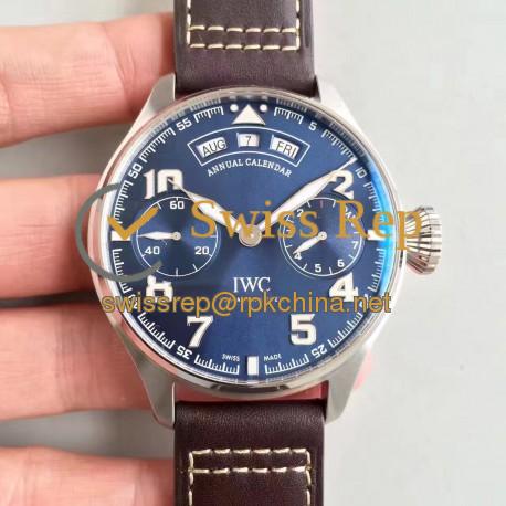 Replica IWC Big Pilot Annual Calendar Le Petit Prince IW502703 AZ Stainless Steel Blue Dial Swiss 52850