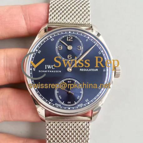 Replica IWC Portugieser Regulateur IW544401 YL Stainless Steel Blue Dial Swiss IWC 98245