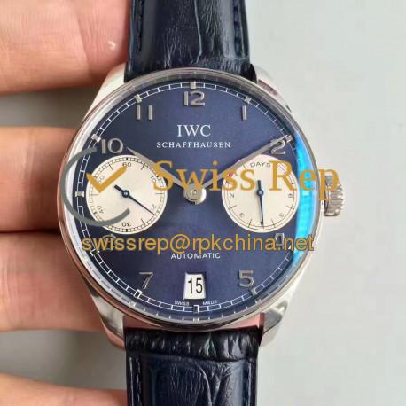 Replica IWC Portugieser Laureus IW500112 ZF Stainless Steel Blue Dial Swiss IWC 51011