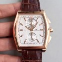 Replica IWC Da Vinci Chronograph IW376402 ZF Rose Gold White Dial Swiss 89361