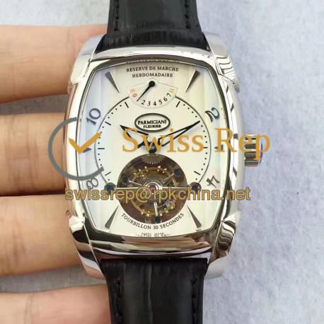 Replica Parmigiani Fleurier Kalpa Grande Tourbillon BM Stainless Steel White Dial Swiss Tourbillon