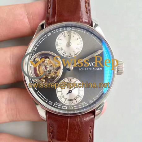 Replica IWC Portugieser Regulator Tourbillon IW544603 N Stainless Steel Anthracite Dial Swiss Caliber 65192