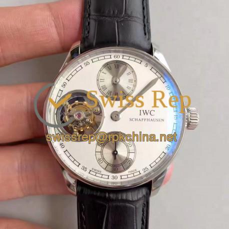 Replica IWC Portugieser Regulator Tourbillon IW544603 N Stainless Steel White Dial Swiss Caliber 65192