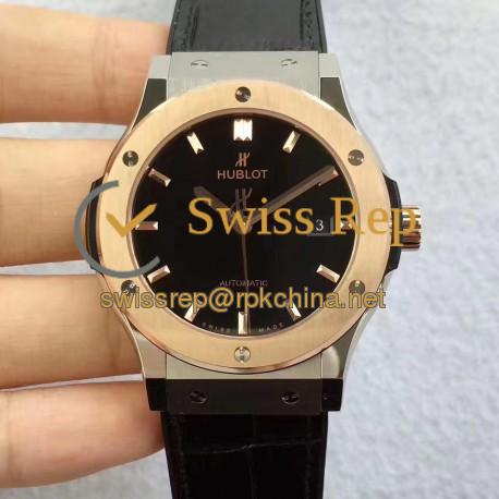 Replica Hublot Classic Fusion Titanium King Gold 511.NO.1181.LR JJ Titanium Black Dial Swiss HUB1112