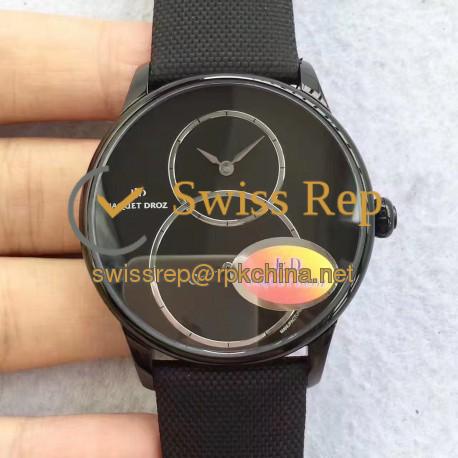 Replica Jaquet Droz Grande Seconde JD V3 Black Ceramic Black Dial Swiss 2663P