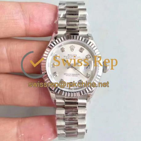 Replica Rolex Lady Datejust 28 279166 28MM N Stainless Steel Silver Dial Swiss 2236