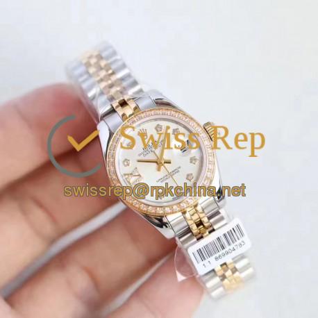 Replica Rolex Lady Datejust 28 279383RBR 28MM N Stainless Steel & Yellow Gold Mother Of Pearl Dial Swiss 2671