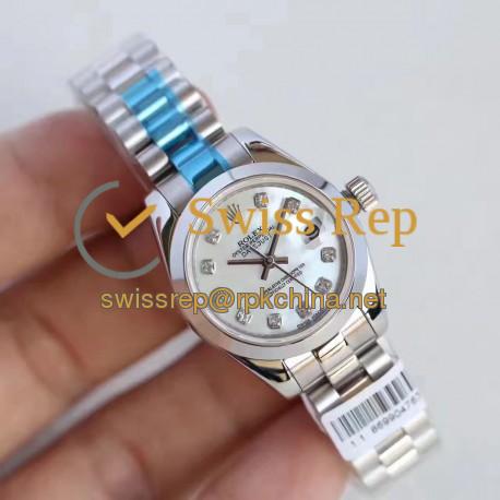 Replica Rolex Lady Datejust 28 279166 28MM N Stainless Steel Mother Of Pearl Dial Swiss 2671