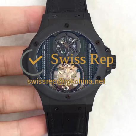 Replica Hublot Big Bang Vendome Tourbillon All Black 305.CI.0009.GR BM Ceramic Black Dial Swiss Tourbillon